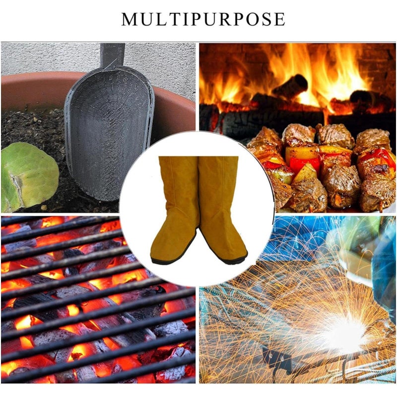 Senvate Leather Welding Spats, Heat and Abrasion Resistant Welding Boot and Shoes Covers, Fire Resistant Boot Protectors, Welding Gaiters, Tool Gifts for Men Dad - Image 5